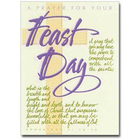 A Prayer for Your Feast Day Feast Day Card - Unique Catholic Gifts