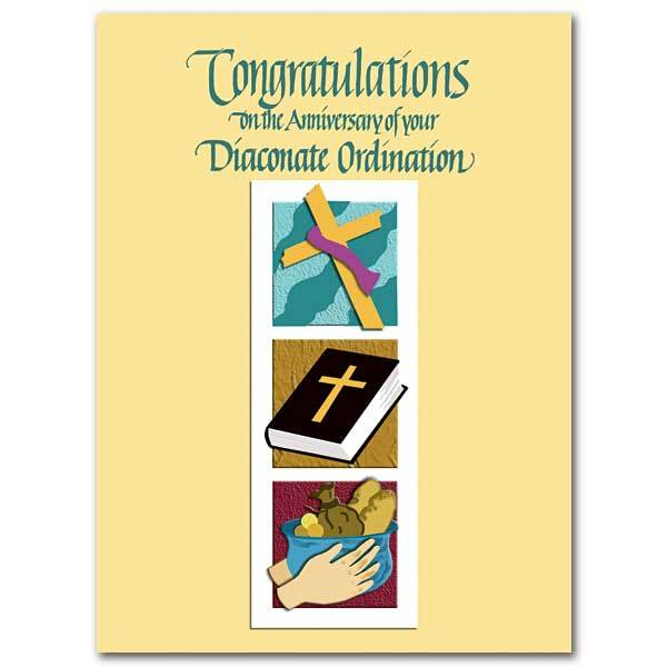 On the Anniversary of your Diaconate Ordination Deacon Ordination Anniversary Card - Unique Catholic Gifts