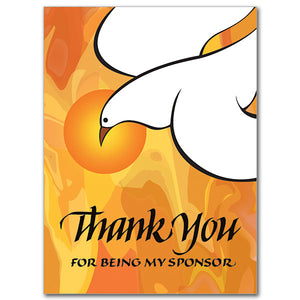 Thank You for Being My Sponsor Greeting Card - Unique Catholic Gifts