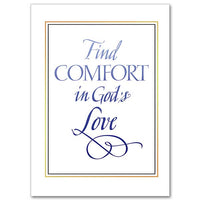 Find Comfort in God's Love Sympathy Card - Unique Catholic Gifts