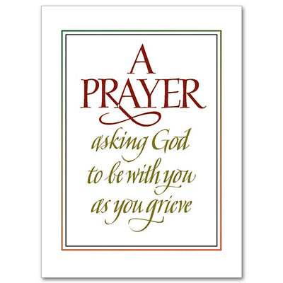 A Prayer Asking God to Be With You Sympathy Card - Unique Catholic Gifts