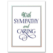 With Sympathy and Caring Sympathy Card - Unique Catholic Gifts