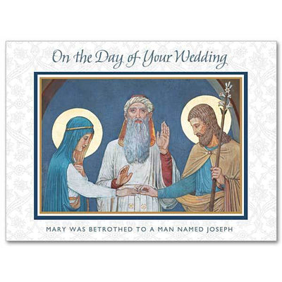 On the Day of Your Wedding Wedding Congratulations Card - Unique Catholic Gifts