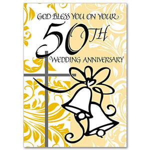 God Bless You on Your 50th Wedding Anniversary 50th Wedding Anniversary Card - Unique Catholic Gifts