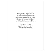 Bless You and Your Family St. Joseph's Day Card - Unique Catholic Gifts