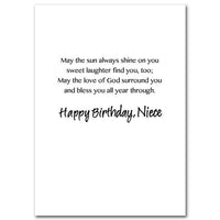 A Birthday Blessing for a Special Niece Family Blessings Birthday Card - Unique Catholic Gifts
