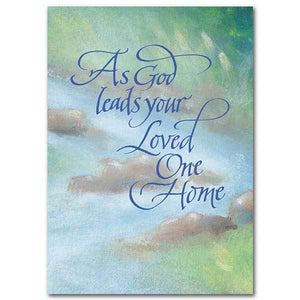 As God Leads Your Loved One Home Sympathy Card - Unique Catholic Gifts