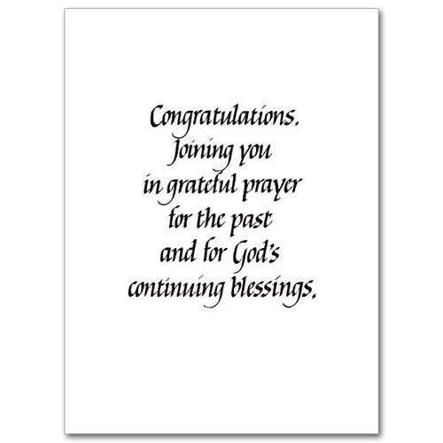 Golden Jubilee of Religious Life Religious Profession Anniversary Card (5.93" by 4.38") - Unique Catholic Gifts