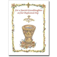 For a Special Granddaughter... Granddaughter Baptism Card - Unique Catholic Gifts