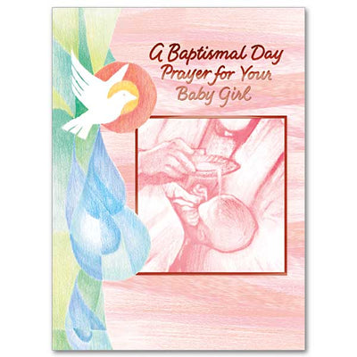 A Baptismal Day Prayer for Your Baby Girl Baptism Greeting Card - Unique Catholic Gifts