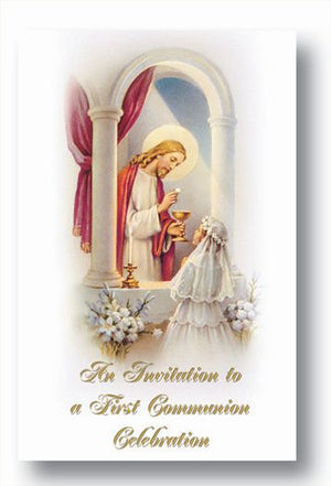 Communion Girl Invitation - Unique Catholic Gifts
