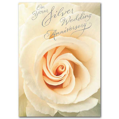 On Your Silver Wedding Anniversary 25th Wedding Anniversary Card - Unique Catholic Gifts