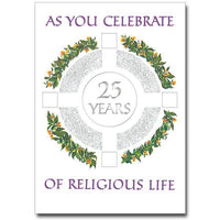 As You Celebrate 25 Years of Religious Life Religious Profession Anniversary Card - Unique Catholic Gifts