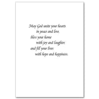 With Prayers and Congratulations on Your Wedding Day Wedding Congratulations Card - Unique Catholic Gifts