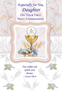 Especially for You Daughter On Your First Holy Communion Greeting Card - Unique Catholic Gifts