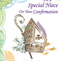 For A Special Niece On Your Confirmation Greeting Card - Unique Catholic Gifts
