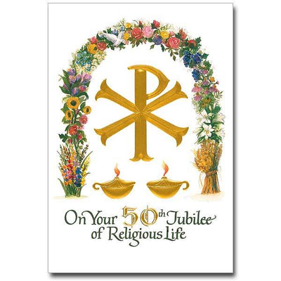 On Your 50th Jubilee of Religious Life Religious Profession Anniversary Card (5.5 x 8