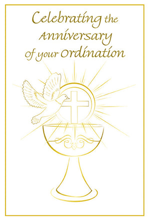Celebrating the Anniversary of your Ordination Greeting Card - Unique Catholic Gifts
