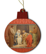 Chamber's Nativity Wood Ornament 2 3/4" - Unique Catholic Gifts