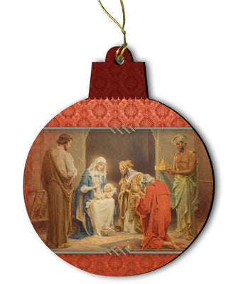 Chamber's Nativity Wood Ornament 2 3/4
