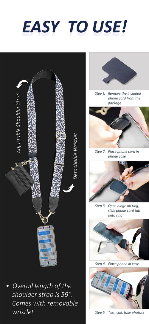 Clip and Go Phone Strap BLACK - Unique Catholic Gifts