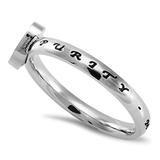 Cross My Heart Cubic Zirconia Purity Ring - Unique Catholic Gifts