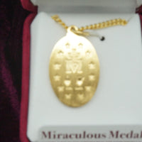 Gold Miraculous Medal 1" - Unique Catholic Gifts