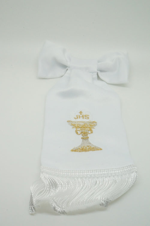 Girls First Communion Gift Set:Arm Band,Golden Candle and 7 other items - Unique Catholic Gifts