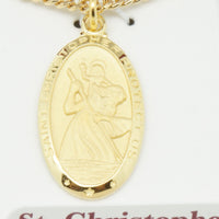 Gold Saint Christopher Medal 1 /8" - Unique Catholic Gifts