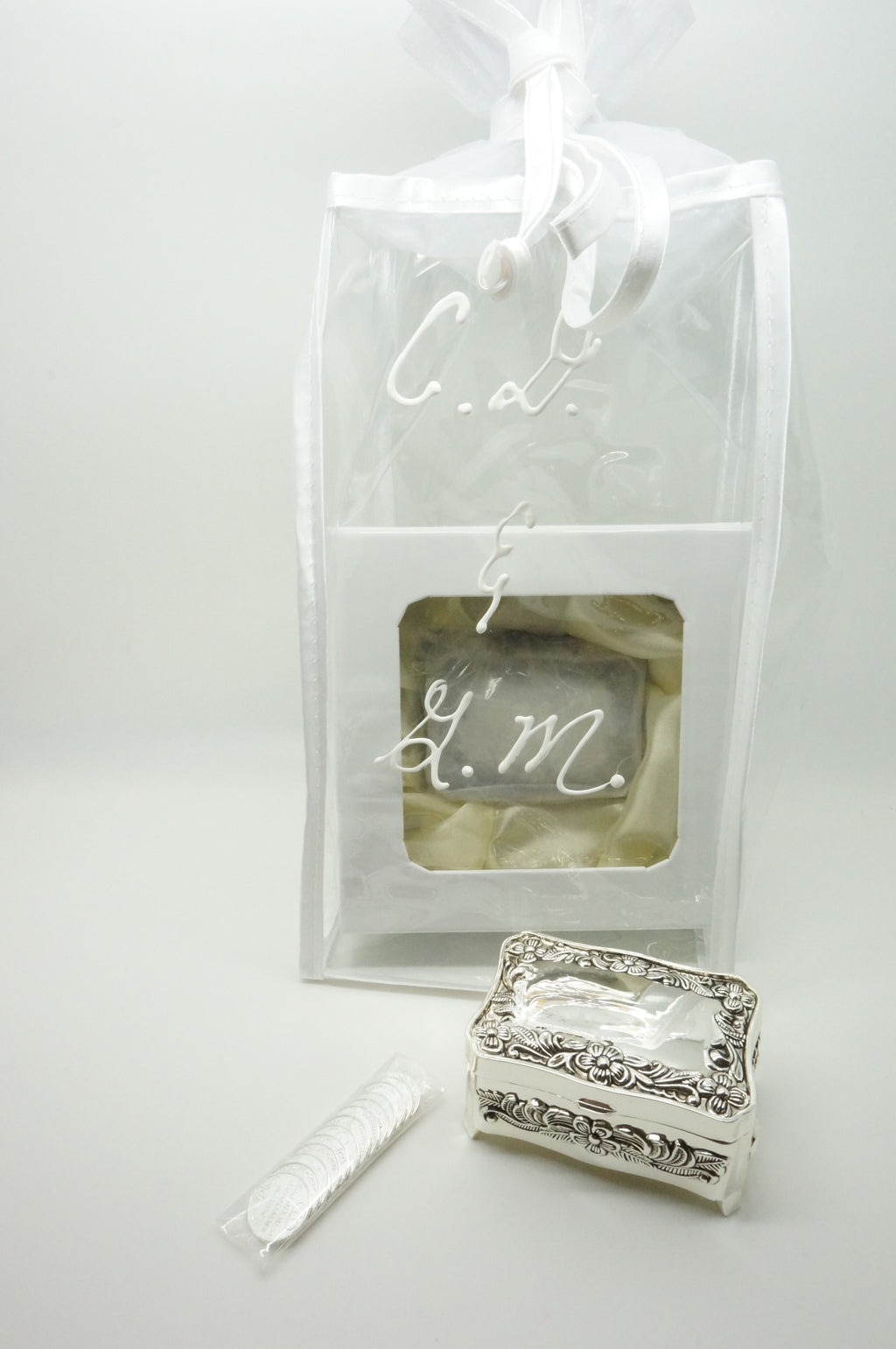 Personalized Gift Bag for Wedding Arras Box(heavy) and Wedding coins - Unique Catholic Gifts