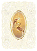 Deluxe Embossed Holy Card for First Communion - Unique Catholic Gifts