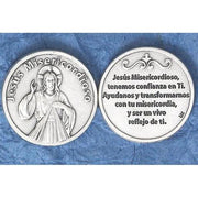 Divina Misericordia de Jesús Token de bolsillo. Oración Token contribuyente Hecho en Italia - Unique Catholic Gifts