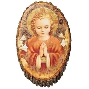 Divine Child Cut Wood Wall Plaque 12" - Unique Catholic Gifts