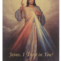 Divine Mercy Small Gold Embossed Plaque 3 x 4" - Unique Catholic Gifts