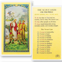 The Boy Scout Oath of Promise Laminated Holy Card - Unique Catholic Gifts