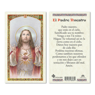 El Padre Nuestro Tarjeta laminada (Cubierta de Plástico) - Unique Catholic Gifts