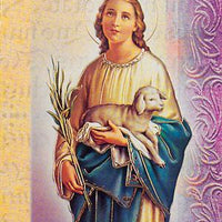 Biography Card of St. Agnes - Unique Catholic Gifts
