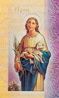 Biography Card of St. Agnes - Unique Catholic Gifts
