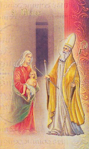 Biography of Saint Blaise Card - Unique Catholic Gifts