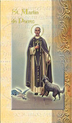 Biography Card of St. Martin de Porres - Unique Catholic Gifts