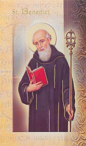 Biography Card of St. Benedict - Unique Catholic Gifts