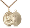 14kt Gold Filled Pope Benedict XVI Pendant on a Gold Filled Chain - Unique Catholic Gifts