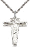 Sterling Silver Primative Crucifix Pendant on Sterling Silver Chain - Unique Catholic Gifts
