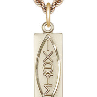 14kt Gold Filled Fish Pendant on a Gold Filled Chain - Unique Catholic Gifts