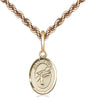 14kt Gold Filled Graduation Medal on a Gold Filled Chain - Unique Catholic Gifts