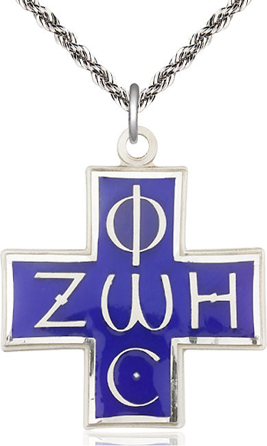 Sterling Silver Light & Life Pendant on Sterling Silver Chain - Unique Catholic Gifts