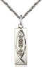 Sterling Silver Fish Pendant on a Sterling Silver Light Curb Chain - Unique Catholic Gifts