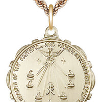 14kt Gold Filled Seven Gifts Pendant on a Gold Filled Chain - Unique Catholic Gifts