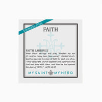 Faith Petite Cross Hoop Earrings Gold - Unique Catholic Gifts