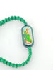 St. Jude Green Cord and Wood Bracelet - Unique Catholic Gifts